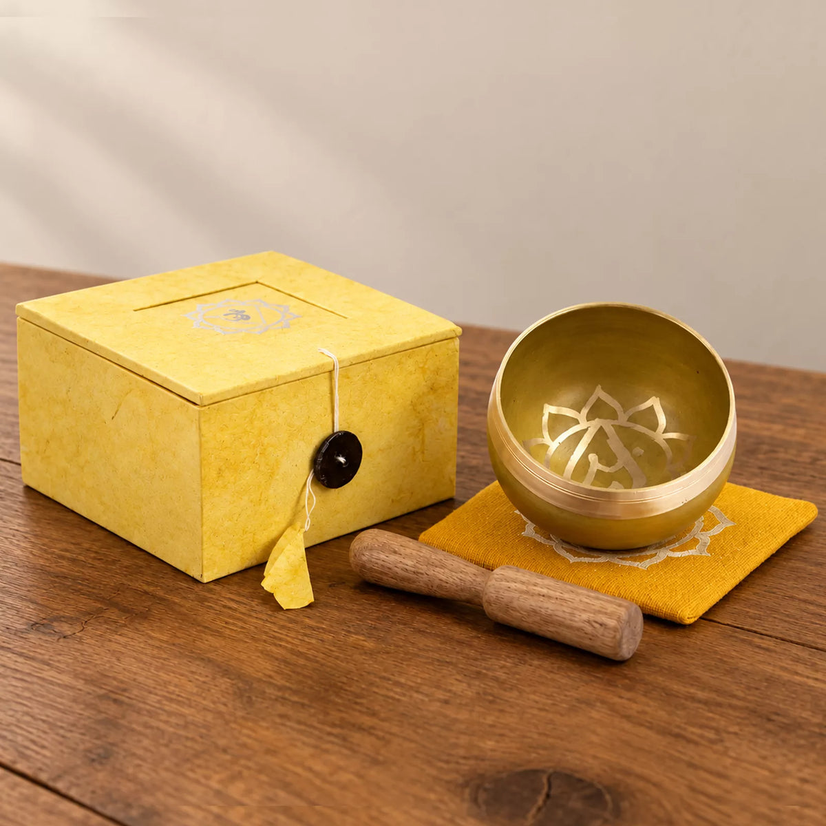 Solar Plexus Chakra Singing Bowl Gift Set