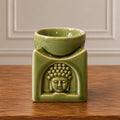 Square Buddha Oil Burner - Light Jade