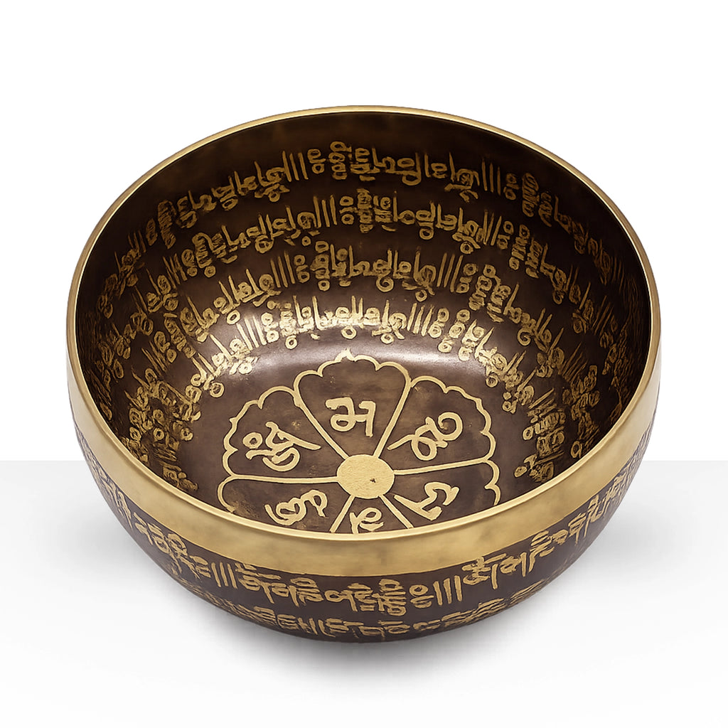 Tibetan Healing Engraved Bowl - 16cm - Mantra