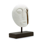 Timor Tribal Decorative Mask - White 27x20cm