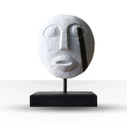 Timor Tribal Decorative Mask - White 27x20cm
