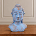 Tranquility Buddha Head Statue - Blue Copper