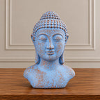 Tranquility Buddha Head Statue - Blue Copper