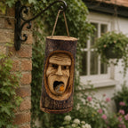 Tree Trunk Face - Bird House - Grumpy Old Man