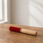 Wooden Singing Bowl Striker with Velvet Sleeve