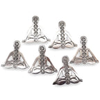 Polished Aluminum Seven Chakra Yoga Incense Holder