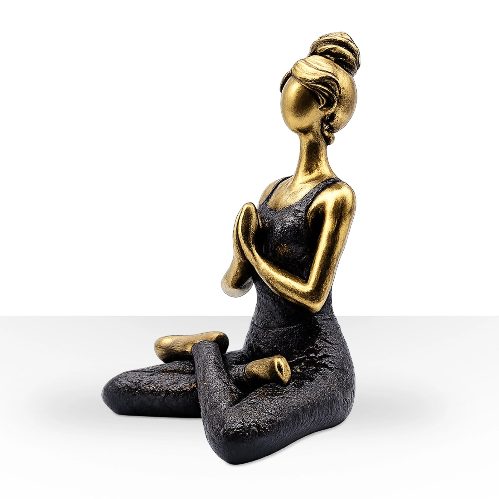 Yoga Lady Figure -  Bronze & Black 24cm