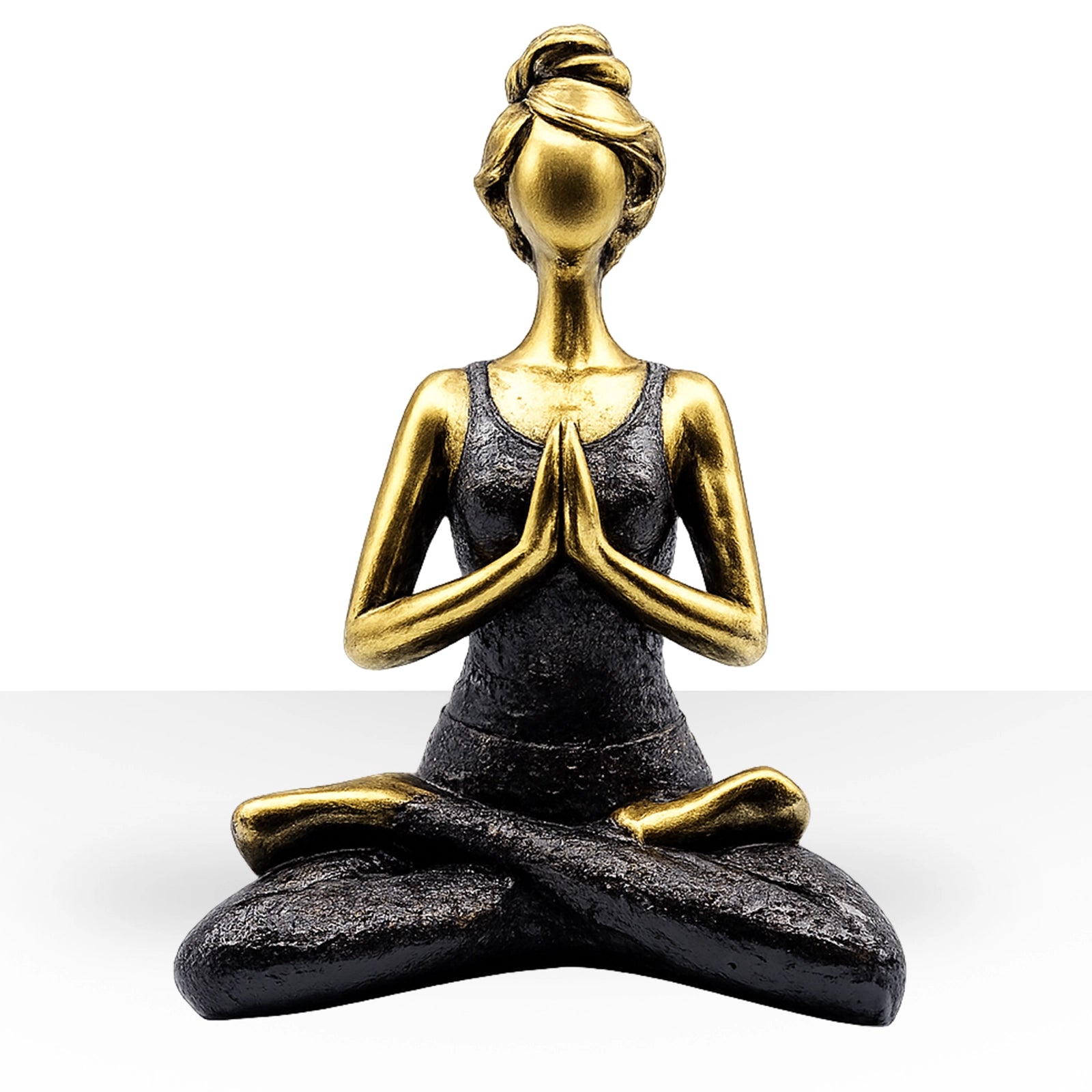 Yoga Lady Figure -  Bronze & Black 24cm