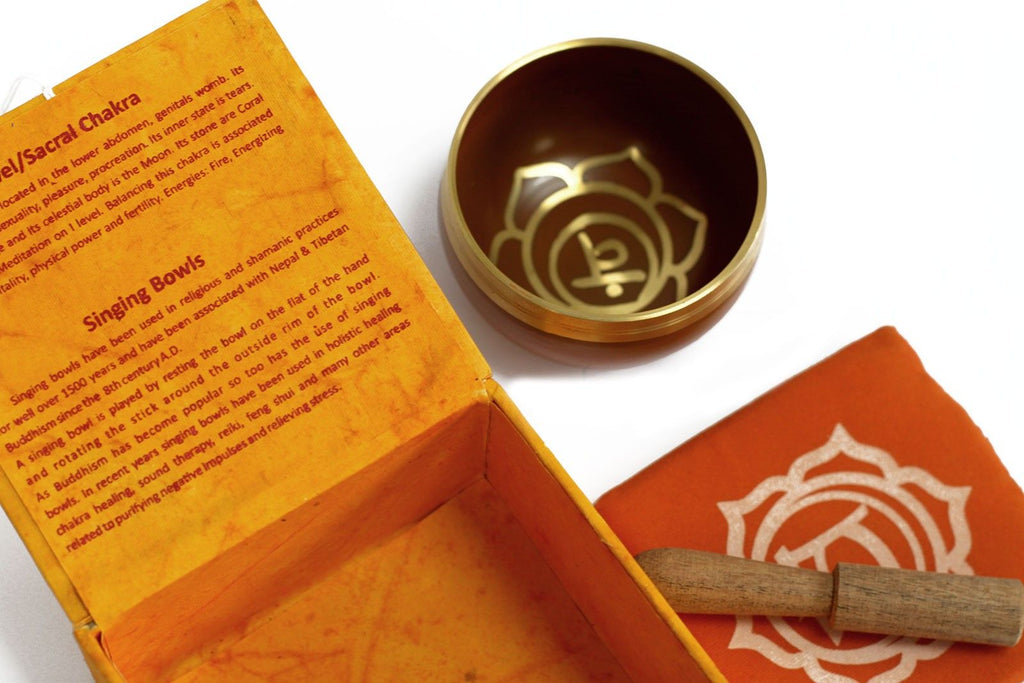 Sacral Chakra Singing Bowl Gift Set