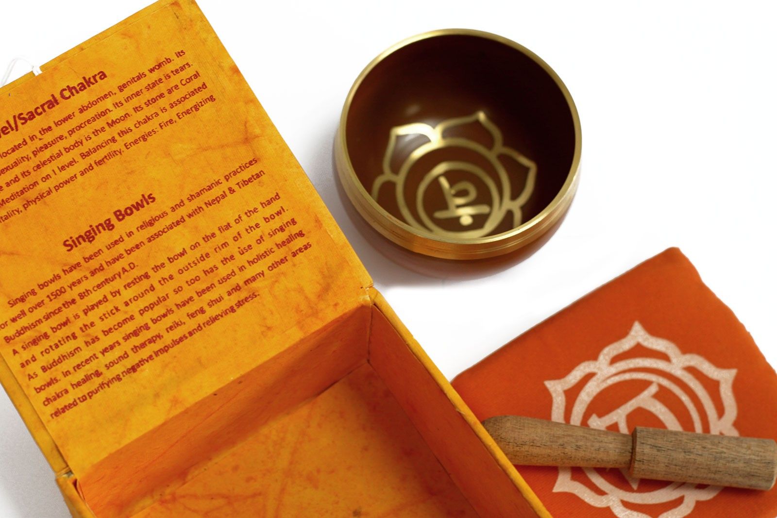 Sacral Chakra Singing Bowl Gift Set