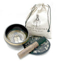 Yogi Hand Beaten Engraved Singing Bowl Gift Set - 14cm