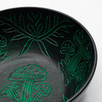 Aluminium Singing Bowl - Magic Mushroom Design - Green 20cm