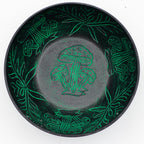 Aluminium Singing Bowl - Magic Mushroom Design - Green 20cm