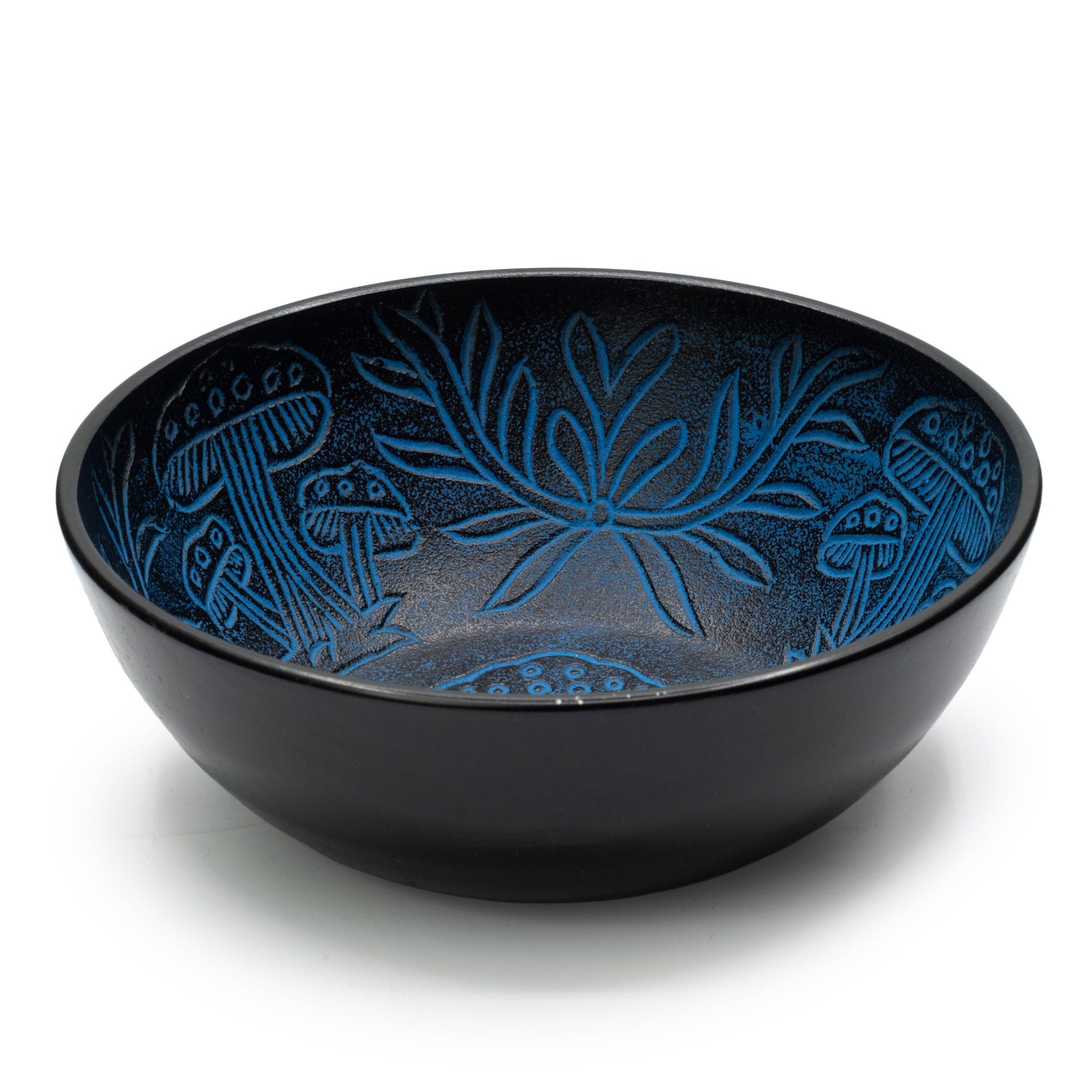 Aluminium Singing Bowl - Magic Mushroom Design - Blue 20cm
