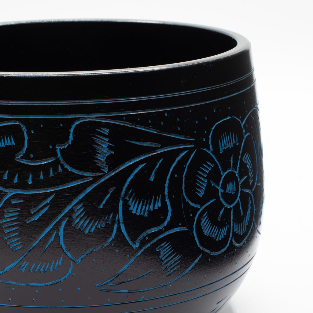 Cauldron Singing Bowl - Magic Mushroom Design - Blue 15cm