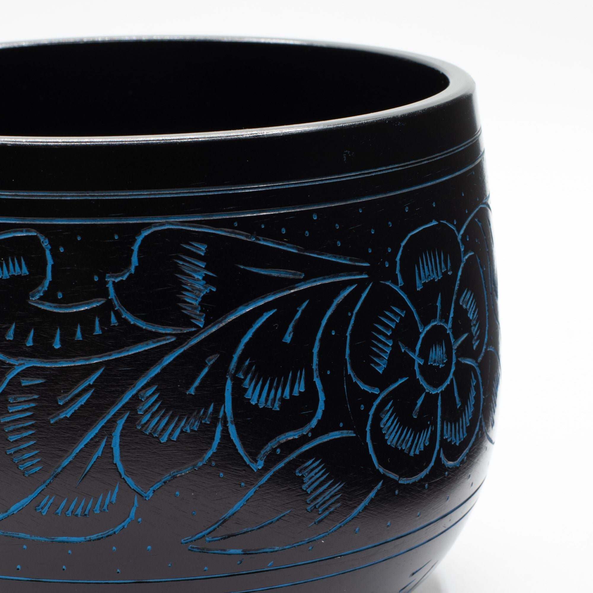 Cauldron Singing Bowl - Magic Mushroom Design - Blue 15cm