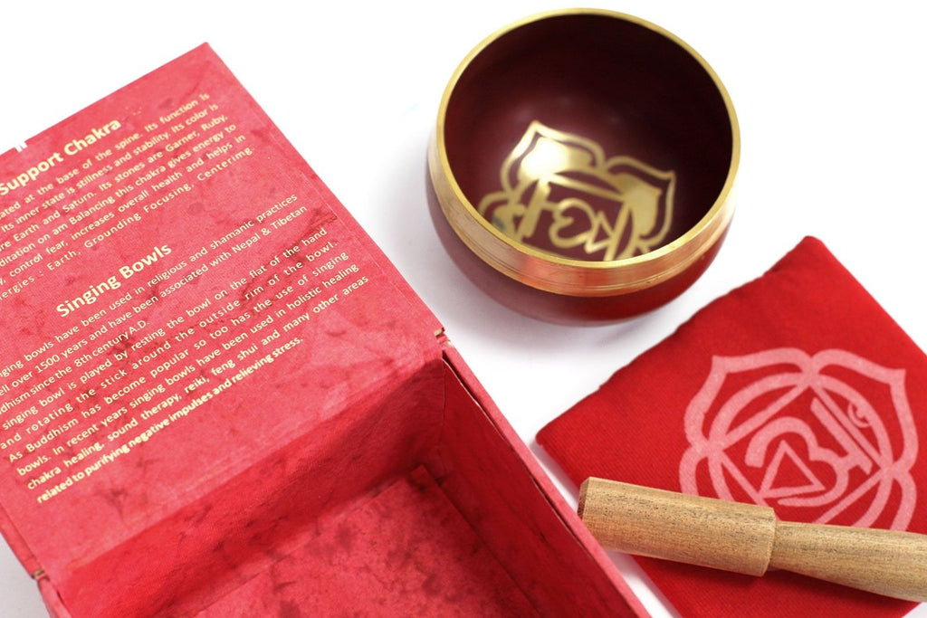 Root Chakra Singing Bowl Gift Set