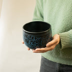 Cauldron Singing Bowl - Magic Mushroom Design - Blue 15cm