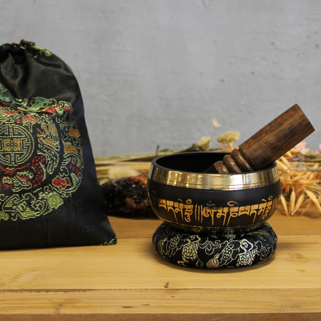 Lotus Flower Singing Bowl Gift Set - 9cm