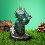 Backflow Incense Burner - Dragon Over Buddha - Glazed Ceramic 409g