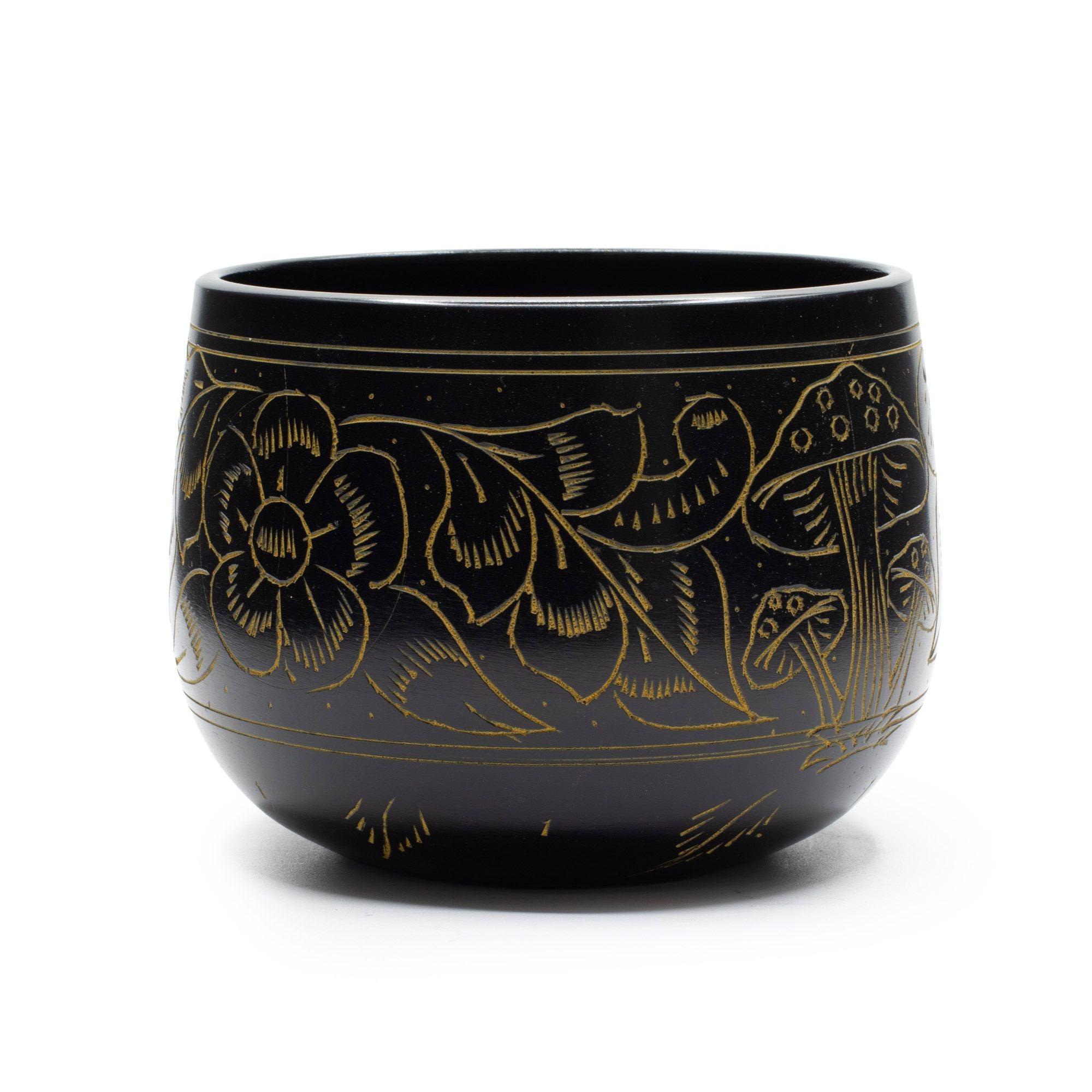 Cauldron Singing Bowl - Magic Mushroom Design - Yellow 15cm