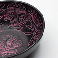 Aluminium Singing Bowl - Magic Mushroom Design - Pink 20cm