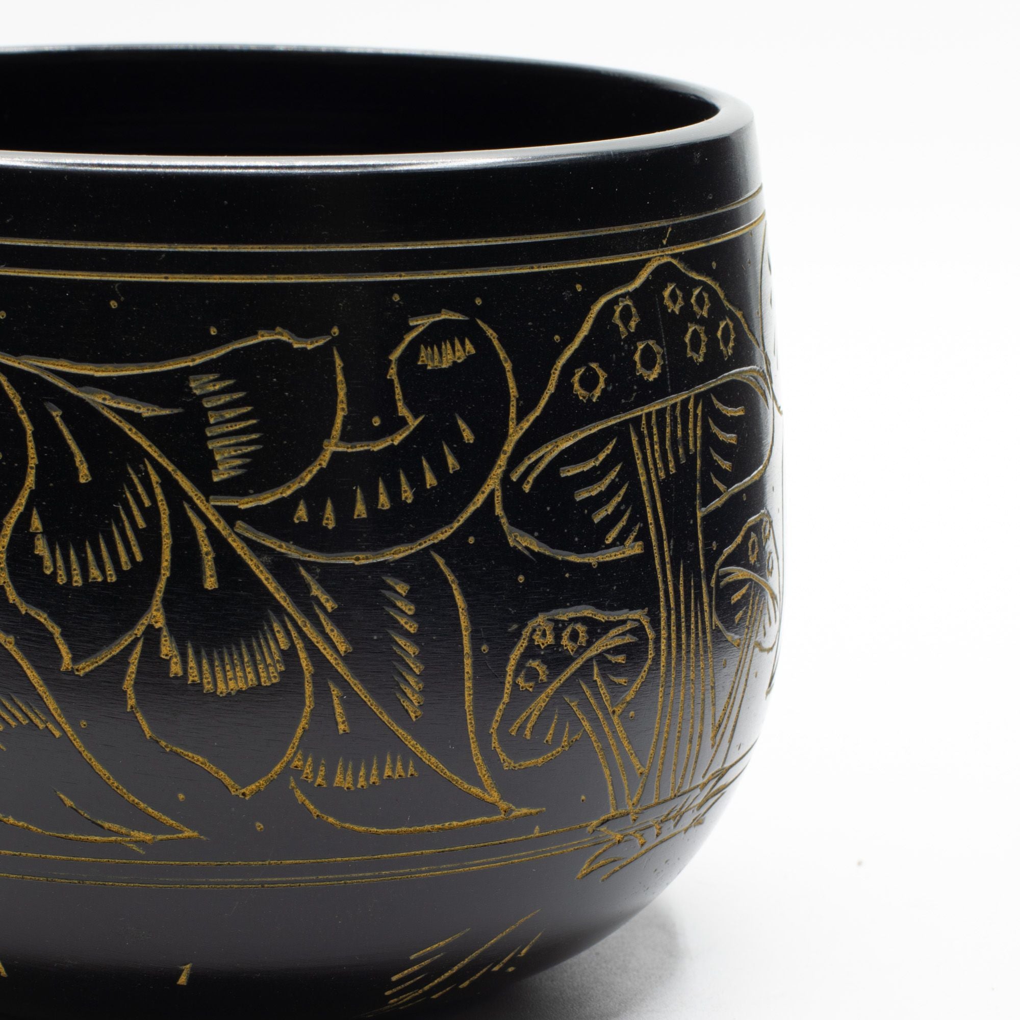 Cauldron Singing Bowl - Magic Mushroom Design - Yellow 15cm