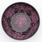 Aluminium Singing Bowl - Magic Mushroom Design - Pink 20cm