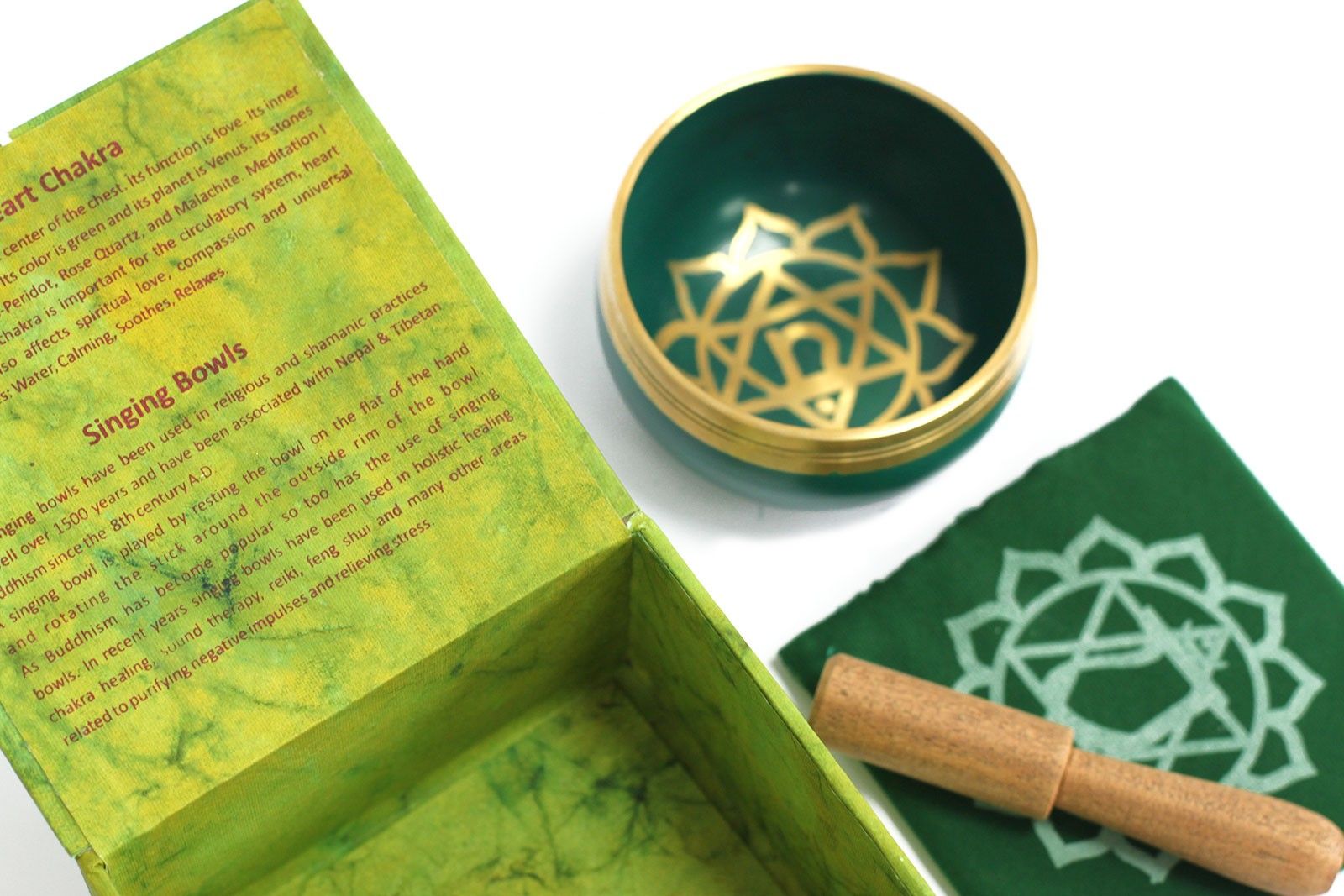 Heart Chakra Singing Bowl Gift Set
