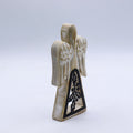 Mango Wood Angel - Whitewash with Iron Decor Cut Out