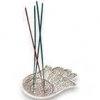 Polished Aluminium Hamsa Incense Holder - Large