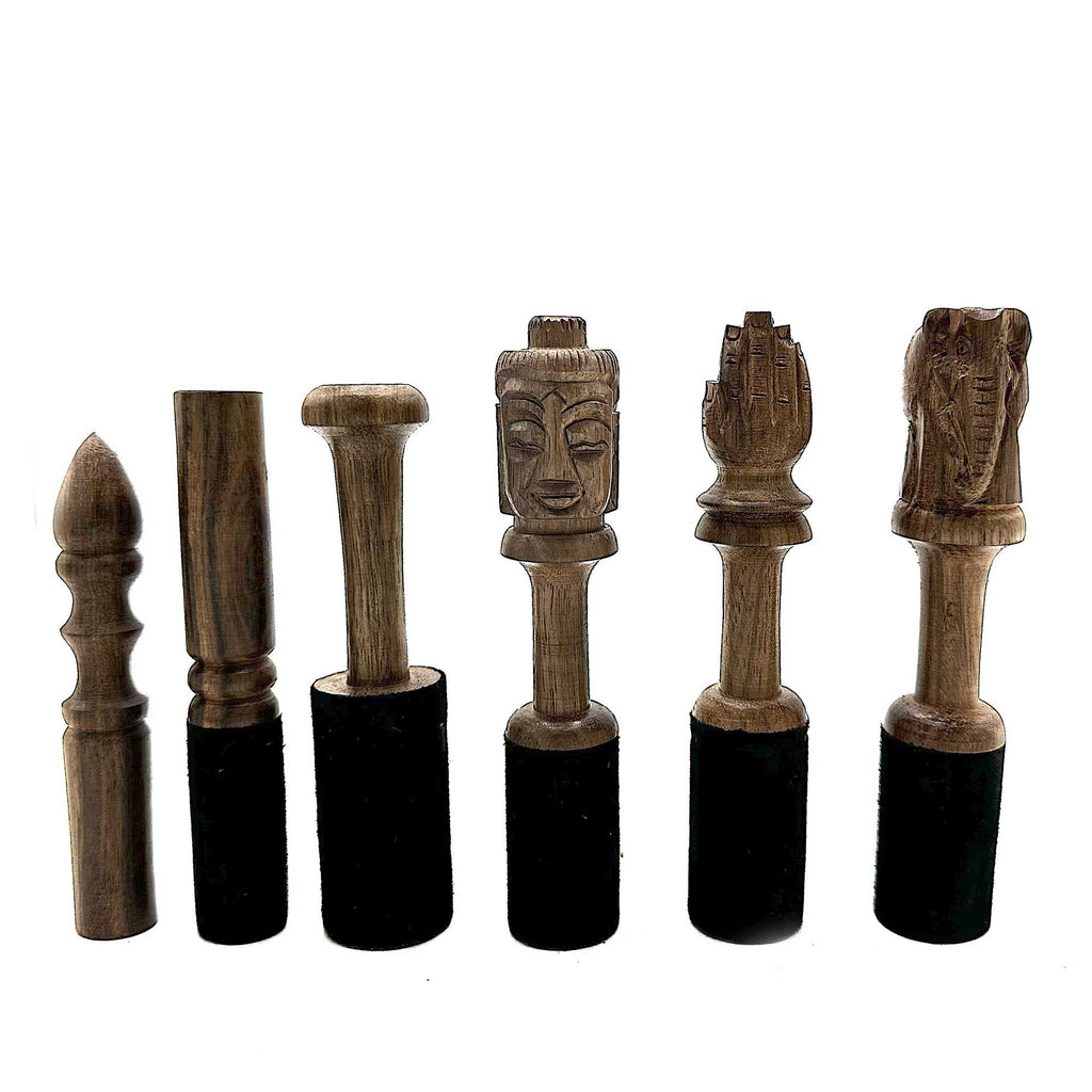 Singing Bowl Wooden Striker - 14cm - Buddha Carving