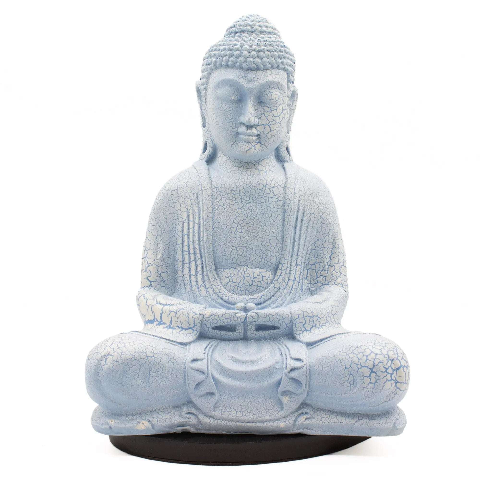Meditation Buddha Lamp Sky Blue - Oval Stand Light – Root & Still
