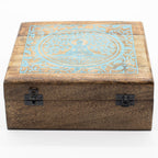Extra Large Square Wooden Buddha Box 25x25x10cm - Buddha Bodhi Tree