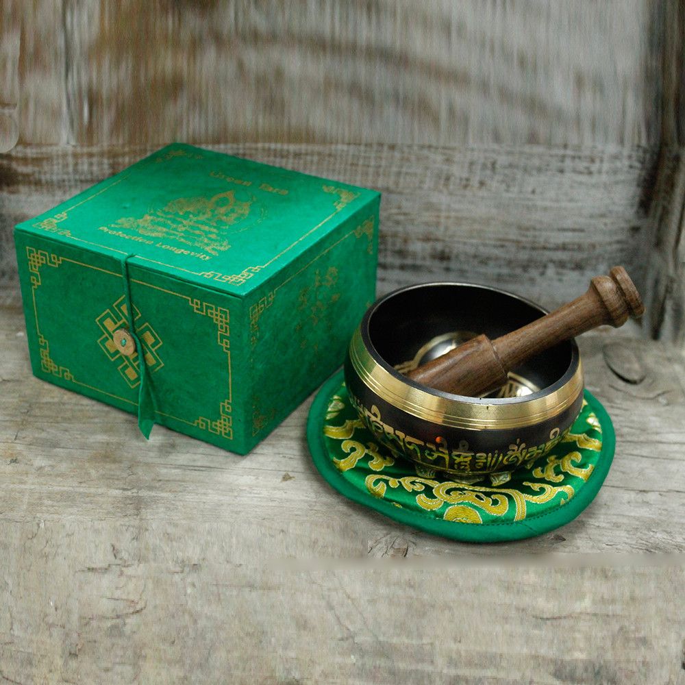 Green Tara Singing Bowl Gift Set - 10cm