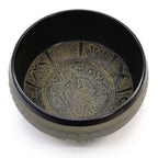 Extra Loud - Singing Bowl - One Buddha featuring intricate hand-carved Buddha design inside a brass bowl, perfect for meditation, sound therapy, and Buddha decor.