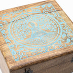 Extra Large Square Wooden Buddha Box 25x25x10cm - Buddha Bodhi Tree