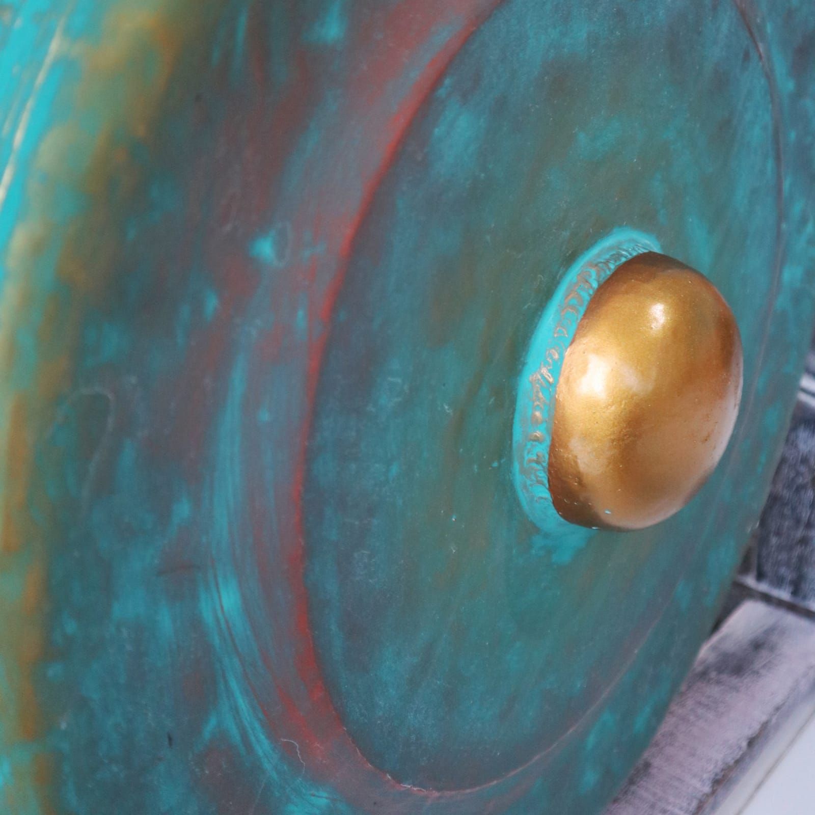 Medium Healing Gong in Wooden Stand - 35cm - Greenwash