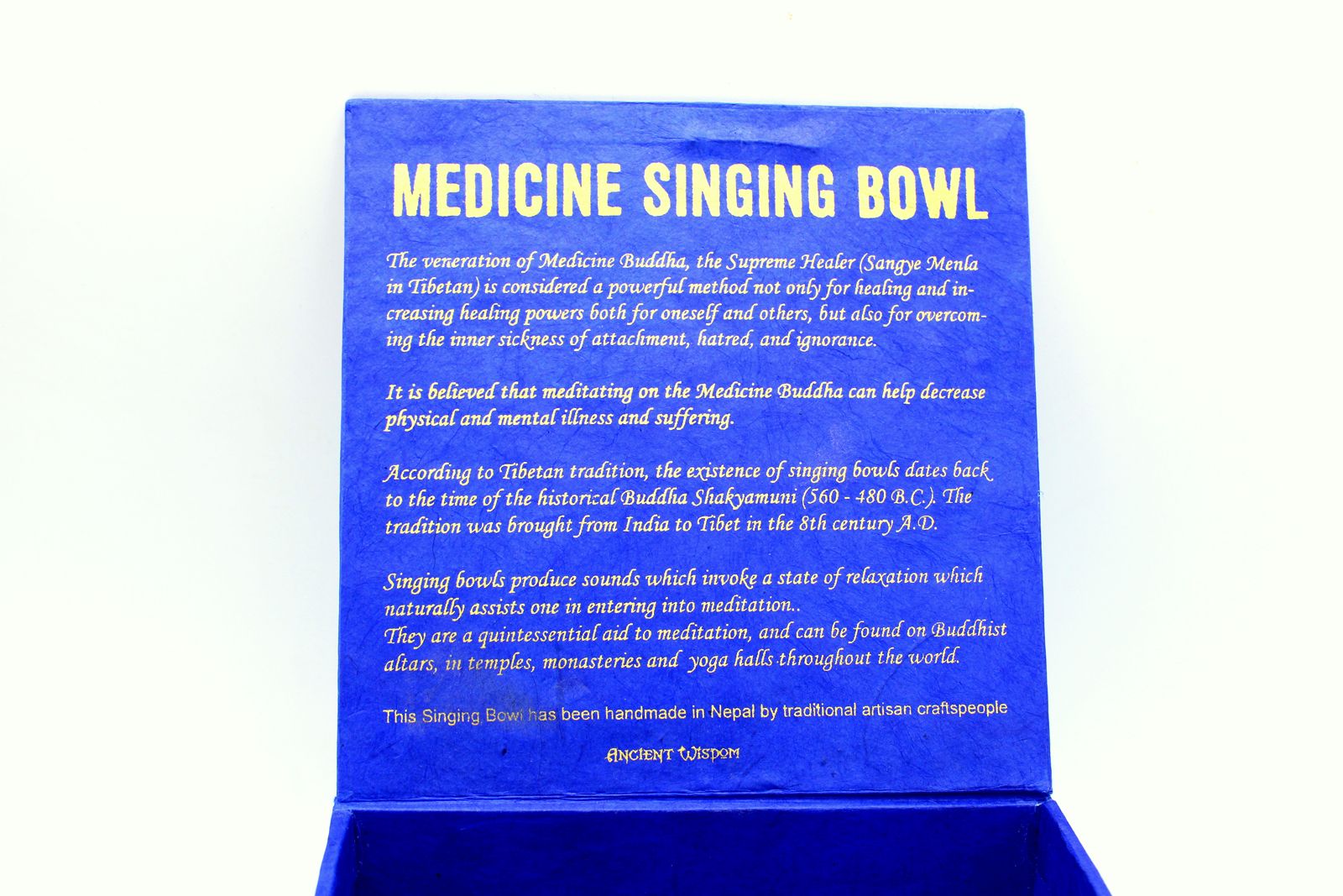 Medicine Buddha Singing Bowl Gift Set - 10cm