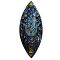 Enamel Incense Bowl - Polished Aluminium - Blue Hamsa