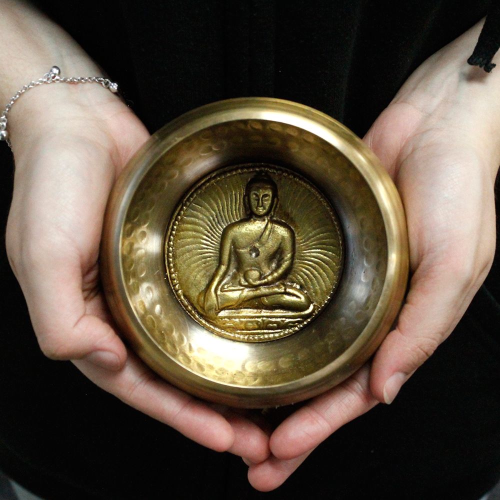 Medicine Buddha Singing Bowl Gift Set - 10cm