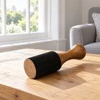 Extra Large Wooden King Striker for Singing Bowls - 26cm in a bright British sitting room