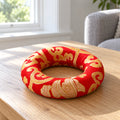 Singing Bowl Hoop Cushion - 10cm (Fits 12-14cm Bowls) - Red in a bright British sitting room