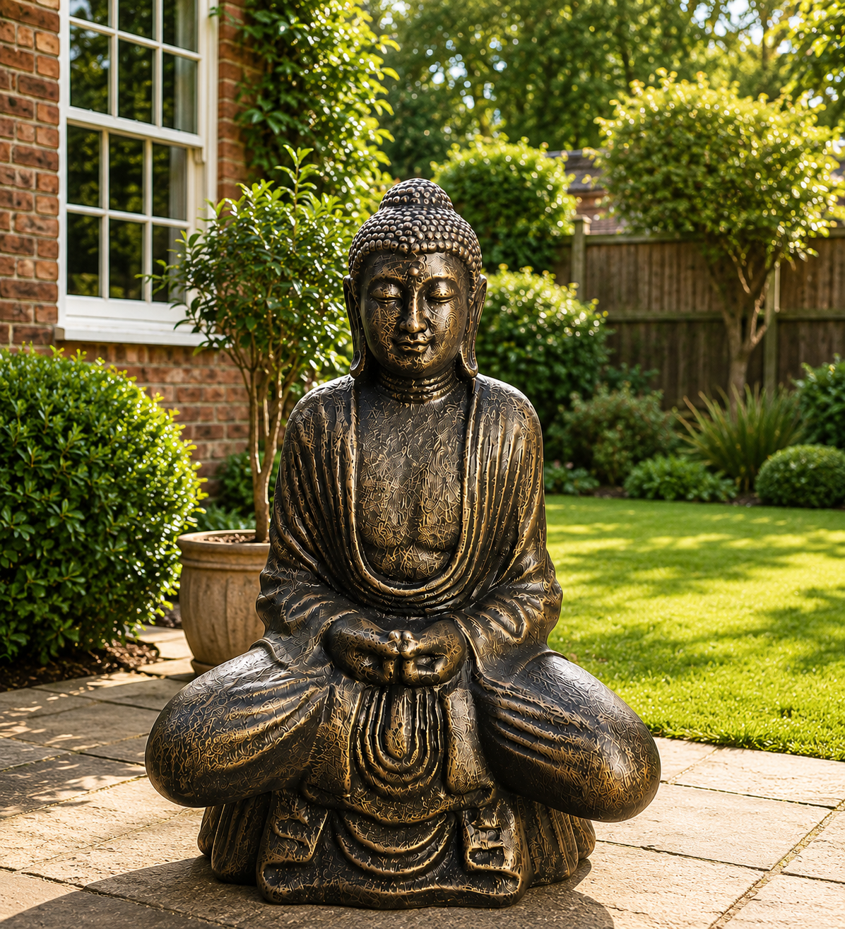 Large Antique Gold Thai Buddha - 0.96m