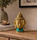 Brass Buddha Figure - Lrg Head - 11.5 cm