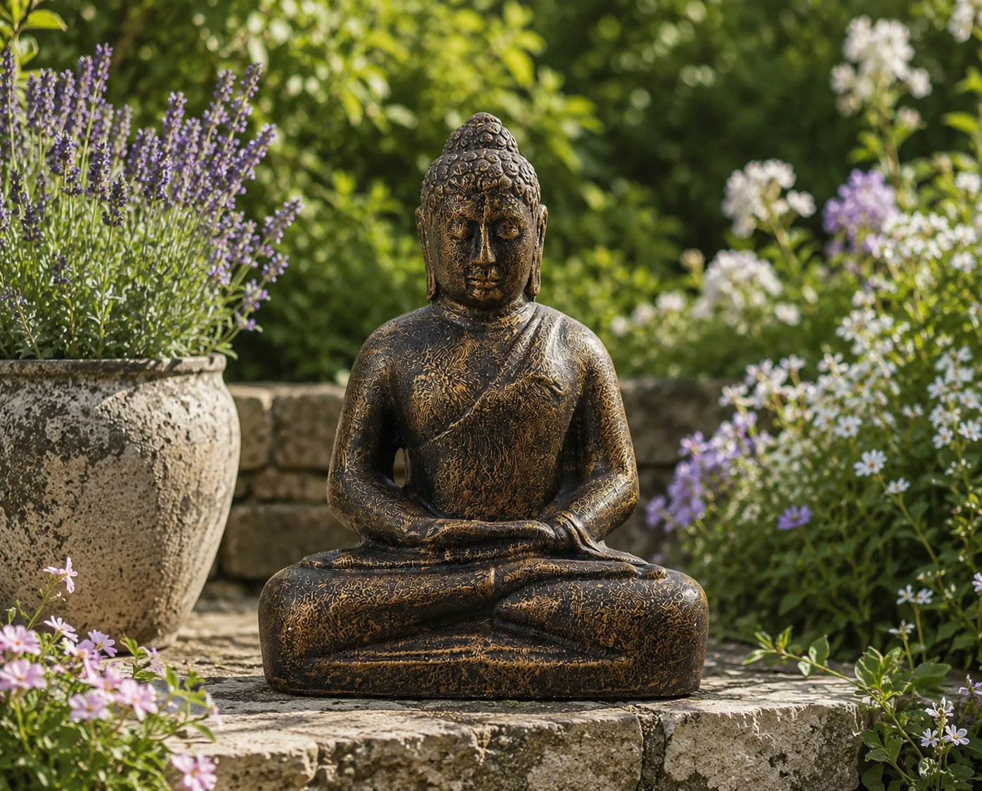 Medium Buddha Classic Antique Gold - 0.5m