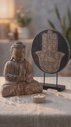Buddha Feng Shui Set - Hamsa - Grey