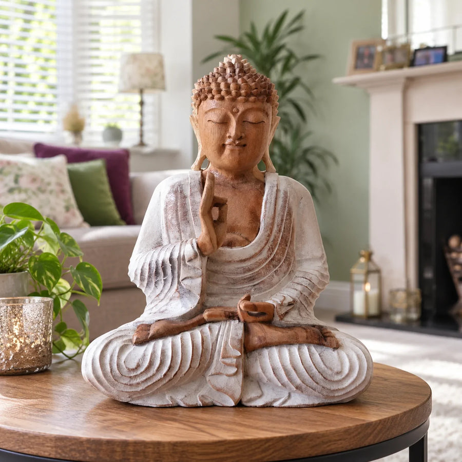 Hand Carved Wooden Buddha Statues